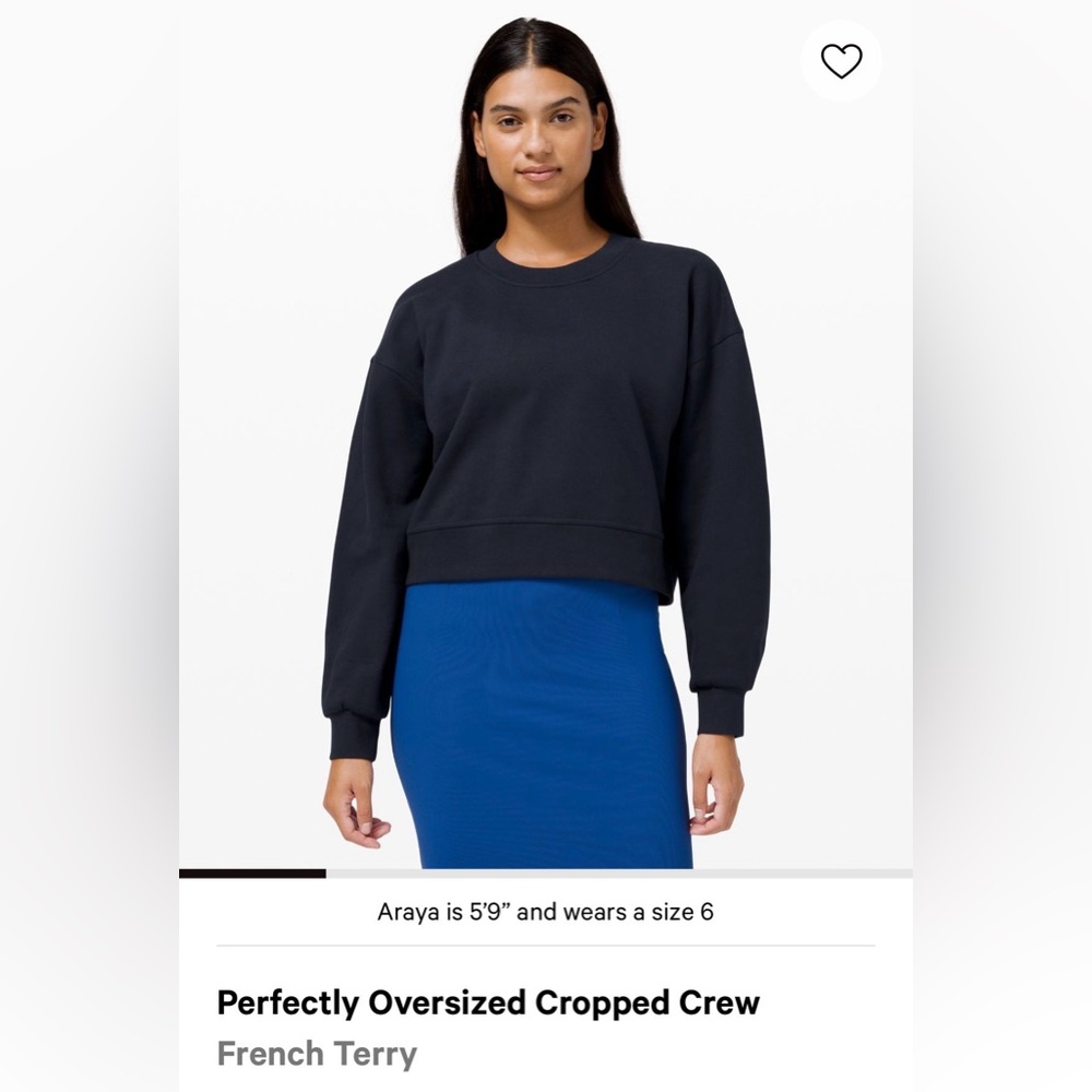 Lululemon perfectly oversized cropped crew